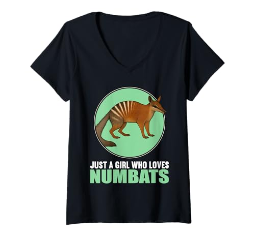 Damen Numbats Ameisenbeutler Numbat T-Shirt mit V-Ausschnitt Damen Numbats Ameisenbeutler Numbat T-Shirt mit V-Ausschnitt von Numbats Numbat Tier Shop