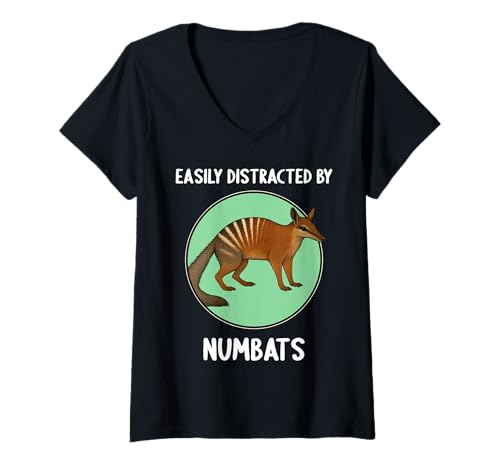 Damen Numbats Ameisenbeutler Numbat T-Shirt mit V-Ausschnitt Damen Numbats Ameisenbeutler Numbat T-Shirt mit V-Ausschnitt von Numbats Numbat Tier Shop