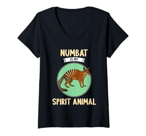 Damen Numbats Ameisenbeutler Numbat T-Shirt mit V-Ausschnitt Damen Numbats Ameisenbeutler Numbat T-Shirt mit V-Ausschnitt von Numbats Numbat Tier Shop
