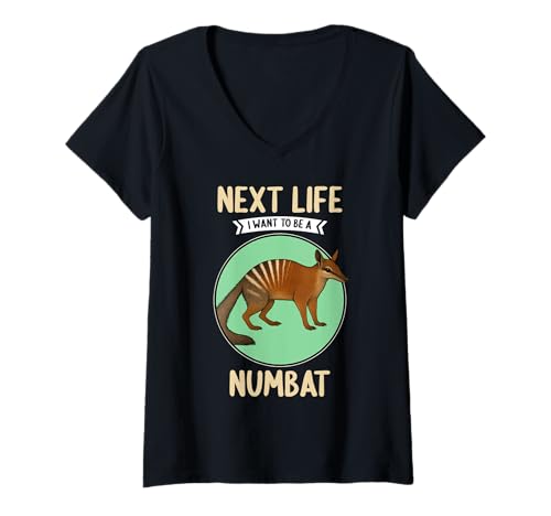 Damen Numbats Ameisenbeutler Numbat T-Shirt mit V-Ausschnitt von Numbats Numbat Tier Shop