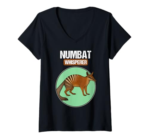 Damen Numbats Ameisenbeutler Numbat T-Shirt mit V-Ausschnitt Damen Numbats Ameisenbeutler Numbat T-Shirt mit V-Ausschnitt von Numbats Numbat Tier Shop