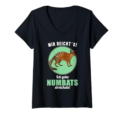 Damen Numbats Ameisenbeutler Numbat T-Shirt mit V-Ausschnitt von Numbats Numbat Tier Shop
