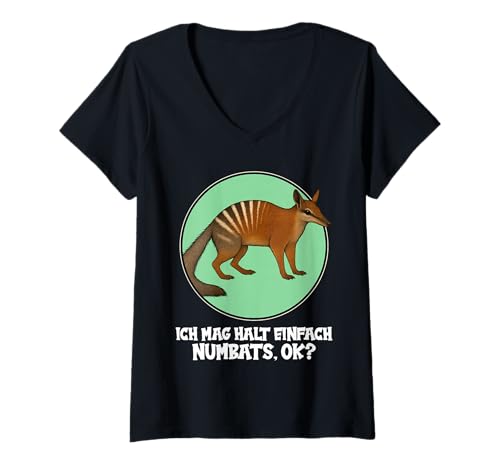 Damen Numbats Ameisenbeutler Numbat T-Shirt mit V-Ausschnitt von Numbats Numbat Tier Shop