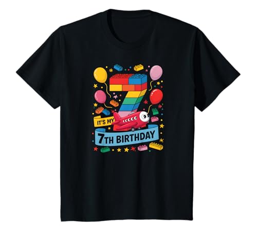 Kinder 7 Jahre alte Bauflugzeug-Nummernblöcke zum 7. Geburtstag Pilot T-Shirt Kinder 7 Jahre alte Bauflugzeug-Nummernblöcke zum 7. Geburtstag Pilot T-Shirt von Number Blocks Airplane Birthday Theme Party
