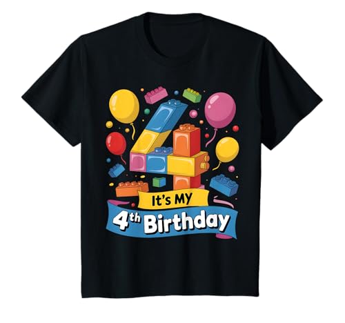 Kinder Number Blocks Themenparty zum 4. Geburtstag eines 4-jährigen Gebäudes T-Shirt Kinder Number Blocks Themenparty zum 4. Geburtstag eines 4-jährigen Gebäudes T-Shirt von Number Blocks Birthday
