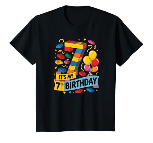 Kinder Number Blocks Themenparty zum 7. Geburtstag eines 7-jährigen Gebäudes T-Shirt Kinder Number Blocks Themenparty zum 7. Geburtstag eines 7-jährigen Gebäudes T-Shirt von Number Blocks Birthday