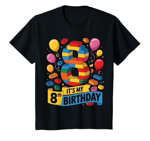 Kinder Number Blocks Themenparty zum 8. Geburtstag eines 8-jährigen Gebäudes T-Shirt Kinder Number Blocks Themenparty zum 8. Geburtstag eines 8-jährigen Gebäudes T-Shirt von Number Blocks Birthday