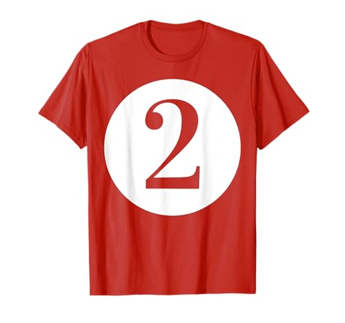 T-Shirt Nummer 2 für Erwachsene & Kinder - Numeral Two Shirt T-Shirt von Number T-Shirts for Kids and Adults