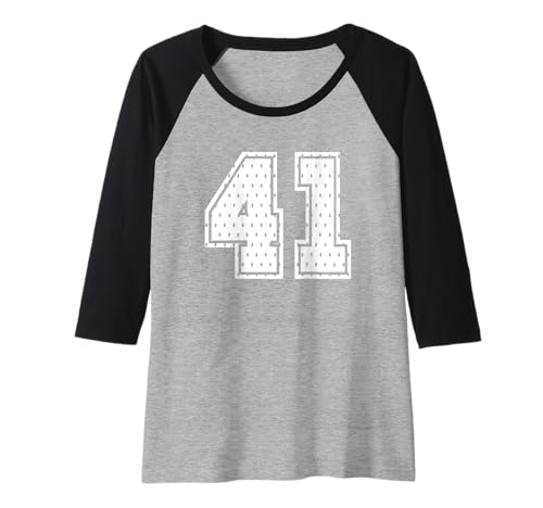 Damen Fußballtrikot Nr. 41 Sportmannschaft 41. Geburtstag Raglan Damen Fußballtrikot Nr. 41 Sportmannschaft 41. Geburtstag Raglan von Number Uniform Team Tees
