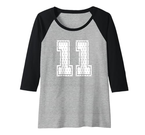 Damen Fußballtrikot Nummer 11 Sportmannschaft 11. Geburtstag Raglan Damen Fußballtrikot Nummer 11 Sportmannschaft 11. Geburtstag Raglan von Number Uniform Team Tees