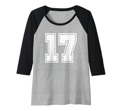 Damen Fußballtrikot Nummer 17 Sportmannschaft 17. Geburtstag Raglan Damen Fußballtrikot Nummer 17 Sportmannschaft 17. Geburtstag Raglan von Number Uniform Team Tees