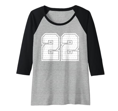 Damen Fußballtrikot Nummer 22 Sportmannschaft 22. Geburtstag Raglan Damen Fußballtrikot Nummer 22 Sportmannschaft 22. Geburtstag Raglan von Number Uniform Team Tees