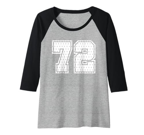 Damen Nummer 72 Sports Team 72. Trikot Varsity Geburtstag Fußball Raglan Damen Nummer 72 Sports Team 72. Trikot Varsity Geburtstag Fußball Raglan von Number Uniform Team Tees