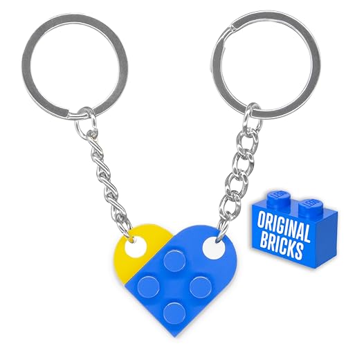 NumeroPhi - Schlüsselanhänger Partner Herz Original, Schlüsselanhänger Paar, Couple Keychain Zwei Herzen, Ideen für Jahrestag von NumeroPhi