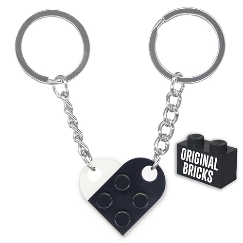 NumeroPhi - Schlüsselanhänger Partner Herz Original, Schlüsselanhänger Paar, Couple Keychain Zwei Herzen, Ideen für Jahrestag von NumeroPhi