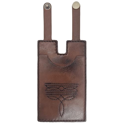 Numfog Stiefelgeldbörse für Damen, Westernstiefeltasche mit Druckknopfverschluss, Lederstiefelgeldbörse, Kreditkartenfach, Braun, 1pcs, modisch von Numfog