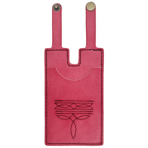 Numfog Stiefelgeldbörse für Damen, Westernstiefeltasche mit Druckknopfverschluss, Lederstiefelgeldbörse, Kreditkartenfach, Pink, 1 Stück Numfog Stiefelgeldbörse für Damen, Westernstiefeltasche mit Druckknopfverschluss, Lederstiefelgeldbörse, Kreditkartenfach, Pink, 1 Stück von Numfog