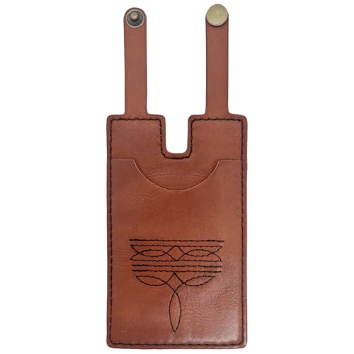 Numfog Stiefelgeldbörse für Damen, Westernstiefeltasche mit Druckknopfverschluss, Lederstiefelgeldbörse, Kreditkartenfach, Rosa (Tawny), 1pcs, modisch von Numfog