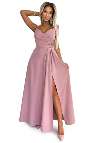 Numoco Abendkleid Chiara Maxikleid Cocktailkleid Partykleid Brautkleid Sommerkleid langes Kleid, Altrosa (DE/NL/SE/PL, Alphanumerisch, XL, Regular, Regular, Rosa) von Numoco