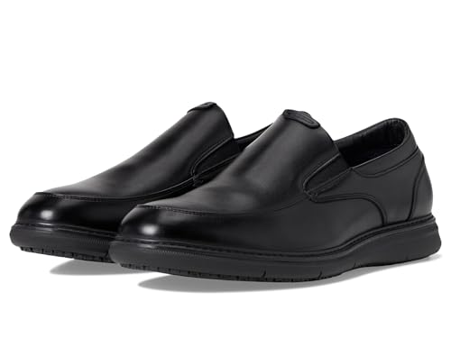 Nunn Bush Chase Herren-Mokassin-Zehen-Schlupfschuh, rutschfest, Lebensmittel-Service-Schuh, Schwarz, 8 Wide von Nunn Bush
