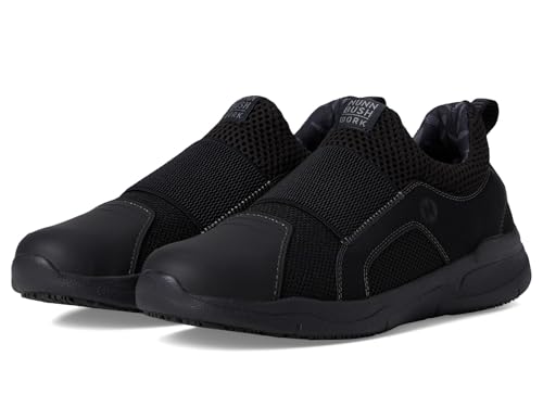 Nunn Bush Grazie Ap1 Herren-Arbeitsschuh, rutschfest, Ez on Athletic Style, Sneaker, Lebensmittelservice, Schwarz, 12 Wide von Nunn Bush