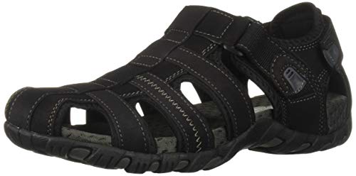 Nunn Bush Rio Bravo Herren Outdoor-Sandalen mit geschlossenem Zehenbereich, Schwarz (schwarz), 43 EU von Nunn Bush