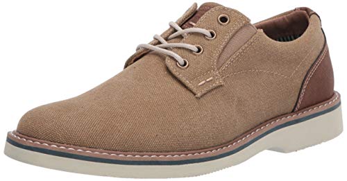 Nunn Bush Herren Barklay Leinen-Schnürschuh mit einfarbigem Zehenbereich Oxford, Khaki, 40 EU von Nunn Bush