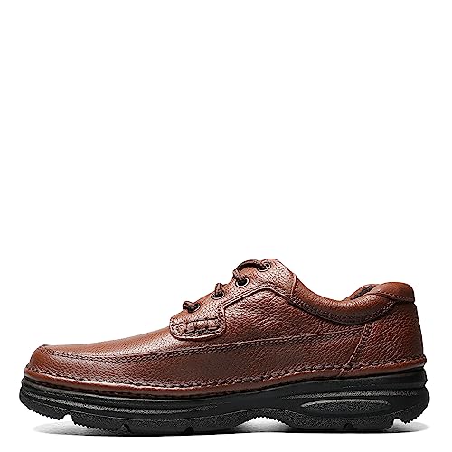 Nunn Bush Herren Cameron Moc Toe Komfort-Gel-Fußbett Oxford, Braun getrommelt, 42.5 EU Weit von Nunn Bush