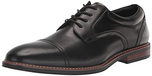Nunn Bush Herren Centro Flex Cap Toe Kleid Casual Leder Bequem Schnüren Oxford, Schwarz, 42.5 EU von Nunn Bush