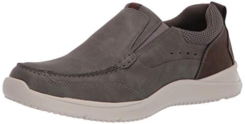 Nunn Bush Herren Conway Slip-On Moccasin Toe with Comfort Gel Loafer Slipper, grau, 43 EU Weit von Nunn Bush