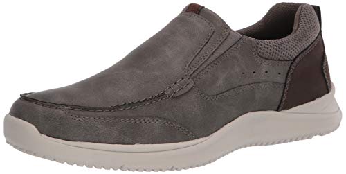 Nunn Bush Herren Conway Mokassin-Zehenbereich mit Komfort-Gel-Loafer Slipper, grau, 47 EU von Nunn Bush