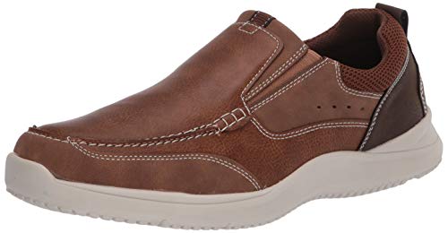 Nunn Bush Herren Conway Mokassin-Zehenbereich mit Komfort-Gel-Loafer Slipper, Hellbraun, 48.5 EU von Nunn Bush