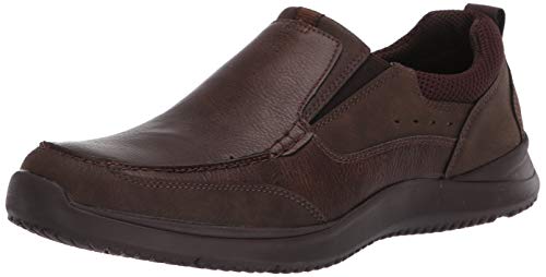 Nunn Bush Herren Conway Slip-on Mokassin Toe mit Komfort-Gel-Loafer Slipper, Dunkelbraun, 47 EU von Nunn Bush