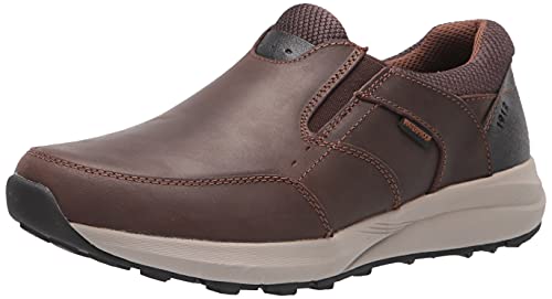 Nunn Bush Herren Excursion Waterproof Moccasin Toe Rugged Outdoor Slip-on with Kore Comfort Technology Slipper, Braun Crazy Horse, 44 EU Weit von Nunn Bush