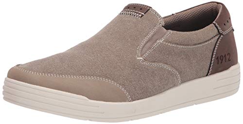 Nunn Bush Herren KORE City Walk Canvas Moc Toe Slip-On Sneaker, Stone, 42.5 EU Weit von Nunn Bush