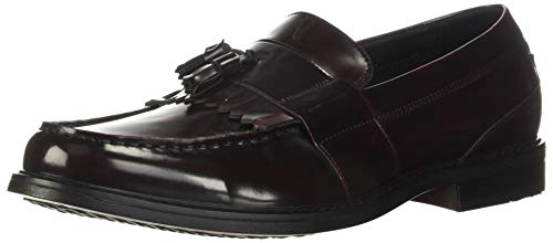 Nunn Bush Herren Keaton Kiltie Tassel Slip On Loafer with Comfort Gel Halbschuhe, Burgunderrot poliert, 42.5 EU von Nunn Bush