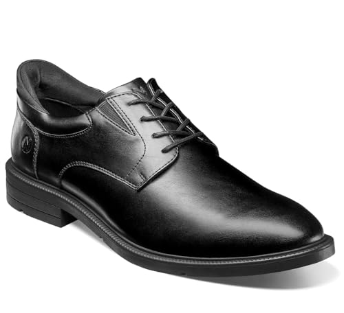 Nunn Bush Herren Kore Ez Hero Plain Toe Oxford Slip Resistant Easy-Off Lightweight Lace Up, Schwarz, 9.5 Wide von Nunn Bush