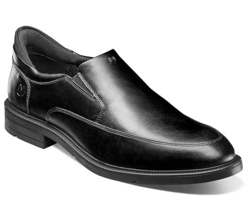 Nunn Bush Herren Kore Hero Moccasin Toe Slip-on Slip Resistant on and Ez-Off Lightweight Loafer Slipper, Schwarz, 43 EU von Nunn Bush