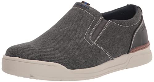 Nunn Bush Herren Kore Tour Canvas Plain Toe Slip-on Athletic Style Sneaker Loafer, GRAU, 9 Wide von Nunn Bush