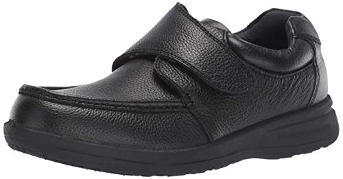 Nunn Bush Herren Legerer Loafer mit Cam-Strap und Klettverschluss, Leichter Schlupfschuh, Schwarz gewalkt, 41.5 EU von Nunn Bush