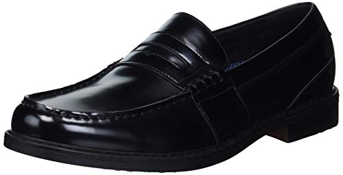 Nunn Bush Herren Lincoln Classic Penny Loafer Slip-On Slipper, Schwarz Poliert, 44.5 EU Weit von Nunn Bush
