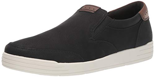 Nunn Bush Herren Zehenbereich, Kore City Walk Mokassin-Zehen-Sneaker-Stil, Schlupfschuh, schwarz, 44.5 EU Weit von Nunn Bush