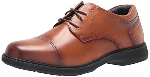Nunn Bush Herren Pro Cap Toe Oxford mit Kore Slip Resistant Comfort Technologie, Cognac, 14 X-Wide von Nunn Bush