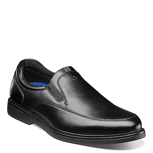 Nunn Bush Herren Wade Arbeit Slip Resistant Mokassin Toe Slip-on Nicht-Markierung Sohle Loafer Food Service Schuh, Blacks, 47 EU von Nunn Bush