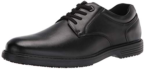 Nunn Bush Herren Wade Work Slip Resistant Plain Toe Oxford with Non Marking Outsole Küchenschuhe, Schwarz, 49 EU Weit von Nunn Bush