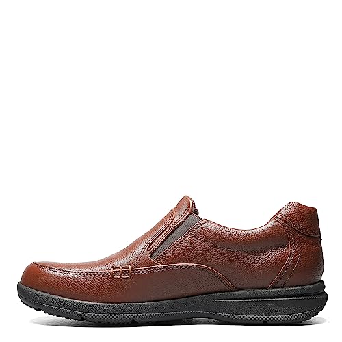 Nunn Bush Men's Cam Moc Toe Slip On Casual Lightweight Comfortable Loafer with Comfort Gel and Memory Foam, Cognac Tumbled, 8.5 Medium von Nunn Bush