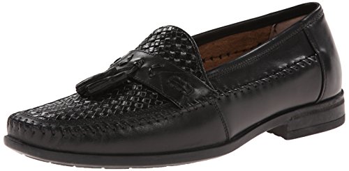 Nunn Bush Men's Strafford Woven Slip-On Loafer, Black, 8 W US von Nunn Bush