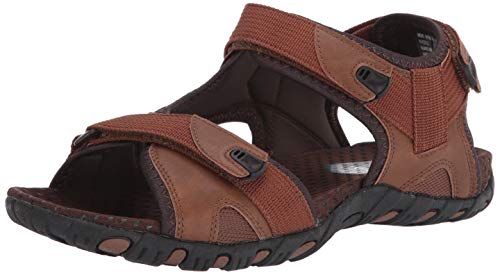 Nunn Bush Herren Rio Bravo Sandale mit DREI Riemen, für Outdoor-Sport, Fluss, mit Klettverschluss Verschluss, hautfarben, 46.5 EU von Nunn Bush