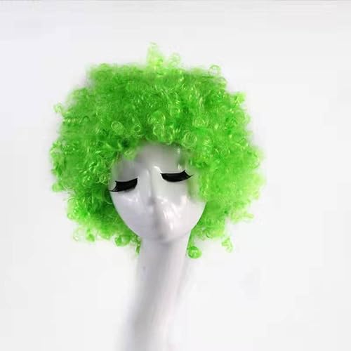 Halloween Mardi Gras Cap Fashion Holiday Fluffy Funny Show Clown Perücke,Grün von Nunubee