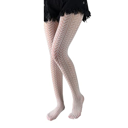 Nunubee Damenstrümpfe Sexy Brief Strumpfhosen Mode Strumpfhosen Spitzenstrumpfhosen Leggings Strümpfe Mit Hoher Taille,weiß,F von Nunubee